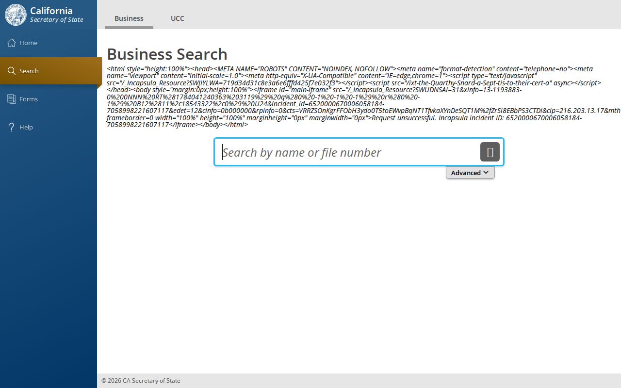 El Centro people search California SOS bizfile business search