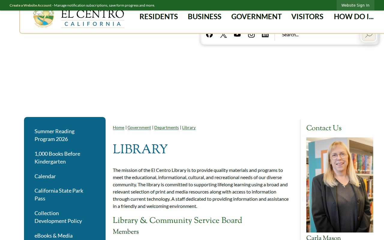 El Centro people directories library page for local directory research