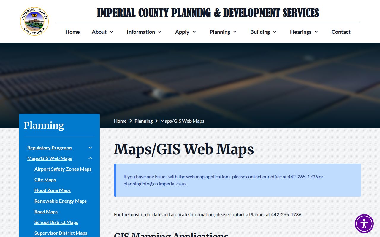 El Centro public records Imperial County GIS web maps